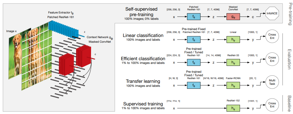 evaluation protocols from CPC paper